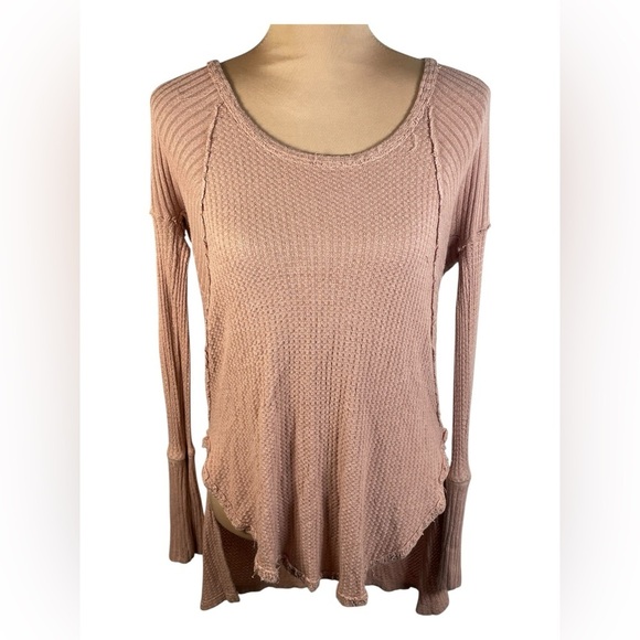 Free People Mauve Rose Hi Low Thermal XS - Picture 3 of 8